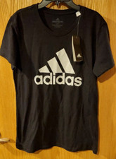 NWT Women's Adidas BOS Tee size Medium Black -3628