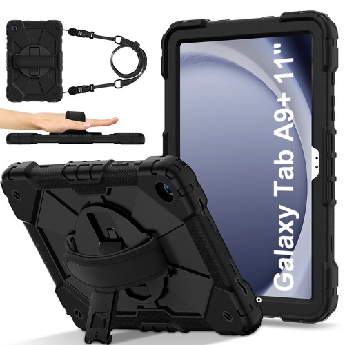 For Samsung Galaxy Tab A9+ A8 S7 FE Heavy Duty Shockproof Rugged Case with Strap - Picture 14 of 18