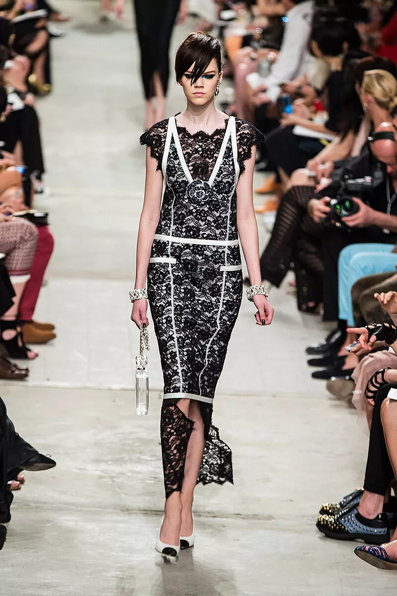 CHANEL 14C $7,750 HARD TO FIND RIBBON EMBELLISHED MAXI DRESS 36 38 CC LOGO