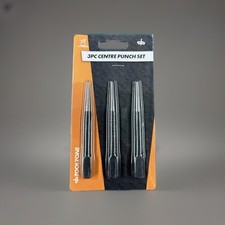 3pc Centre Punch Set Body Square Striking Head 1-5 - 3mm 100mm Long Punches Tool