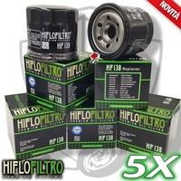 KIT 5 ÖLfilter Hiflo HF138 Suzuki DL 1000 SE L0 V-Strom 2010