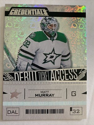 Matt Murray   2023-24 Credentials Hockey Debut Ticket Access  863/999