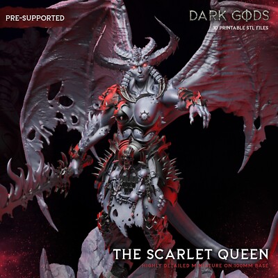 1x Scarlet Queen Dark Gods - Chaos Dämon Deamon DND Tabletop Dämonenprinz