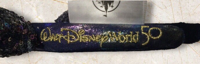 Disney Minnie Mouse Ears Blue Sequins Gold Bling Bow WDW  display picture 3