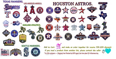 Houston Astros-Angels-Athletics-Mariners-Rangers AL West MLB (From Thai by USPS)