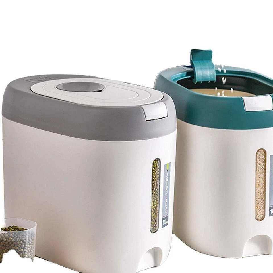 Stylish Large Food Storage Containers with Lids and Airtight Rice Dispenser