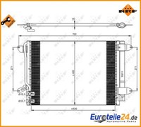 Kondensator, Klimaanlage Easy Fit Nrf 350028 FüR Vw Jetta Iv