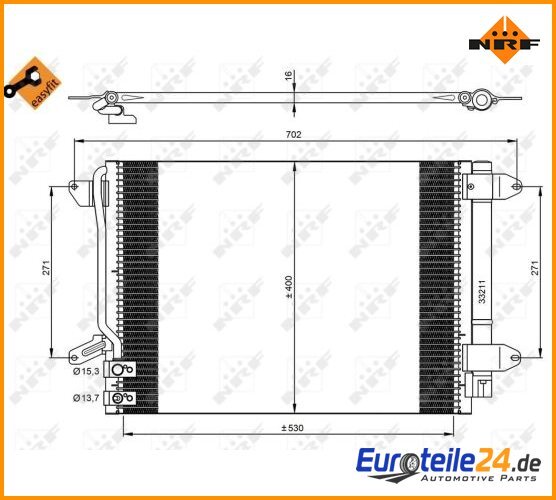 Kondensator, Klimaanlage Easy Fit Nrf 350028 FüR Vw Jetta Iv-image
