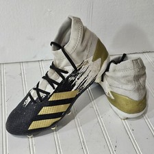 Adidas Predator Mens Sz 8 Boys Football Cleats Boots Black Gold Demonscale