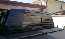 Compatible With Dodge Ford Chevy Toyota Full Rear Glass Tattered Flag ..vinyl
