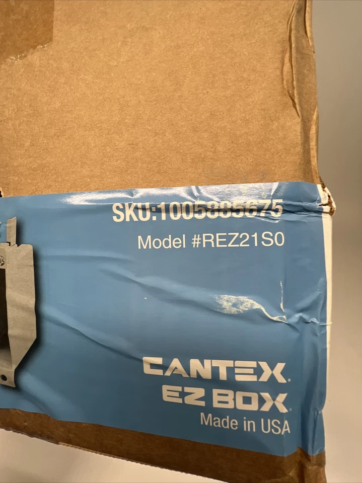 Caja eléctrica CANTEX de una sola banda 21 ft³ in. Pack de 50 con abrazaderas EZ21SO NUEVO Foto 4 de 4