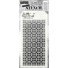 Crafts Tim Holtz Plastic Layered Stencil Focus Bullseye Look 4.125" X 8.5"