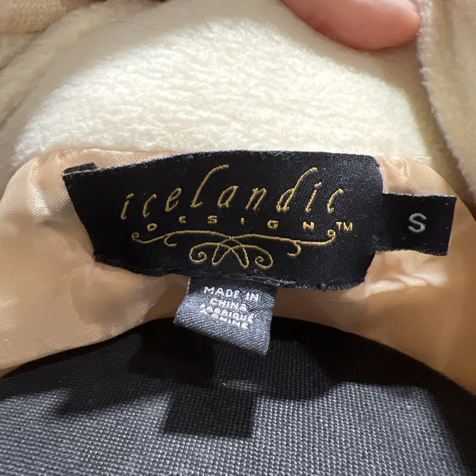 Icelandic Wool Sweater Zip Closure Women’s Small, Cream And Blue eBay