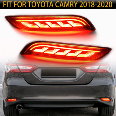 LED Bumper Reflector Lights For 2018+ Toyota Camry – Tail, Brake, Turn Signal All-in-One