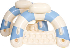2 Pcs Inflatable Pool Float Chair - 43" Pool Floaties Chair Floats Loungers for