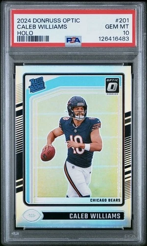 2024 Donruss Optic Rated Rookie Caleb Williams Holo Prizm PSA 10 GEM MINT RC
