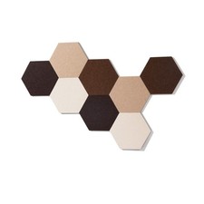 8 Pcs Self Adhesive Felt Bulletin Board Tiles Large , Hexagon Color Felt Pin...
