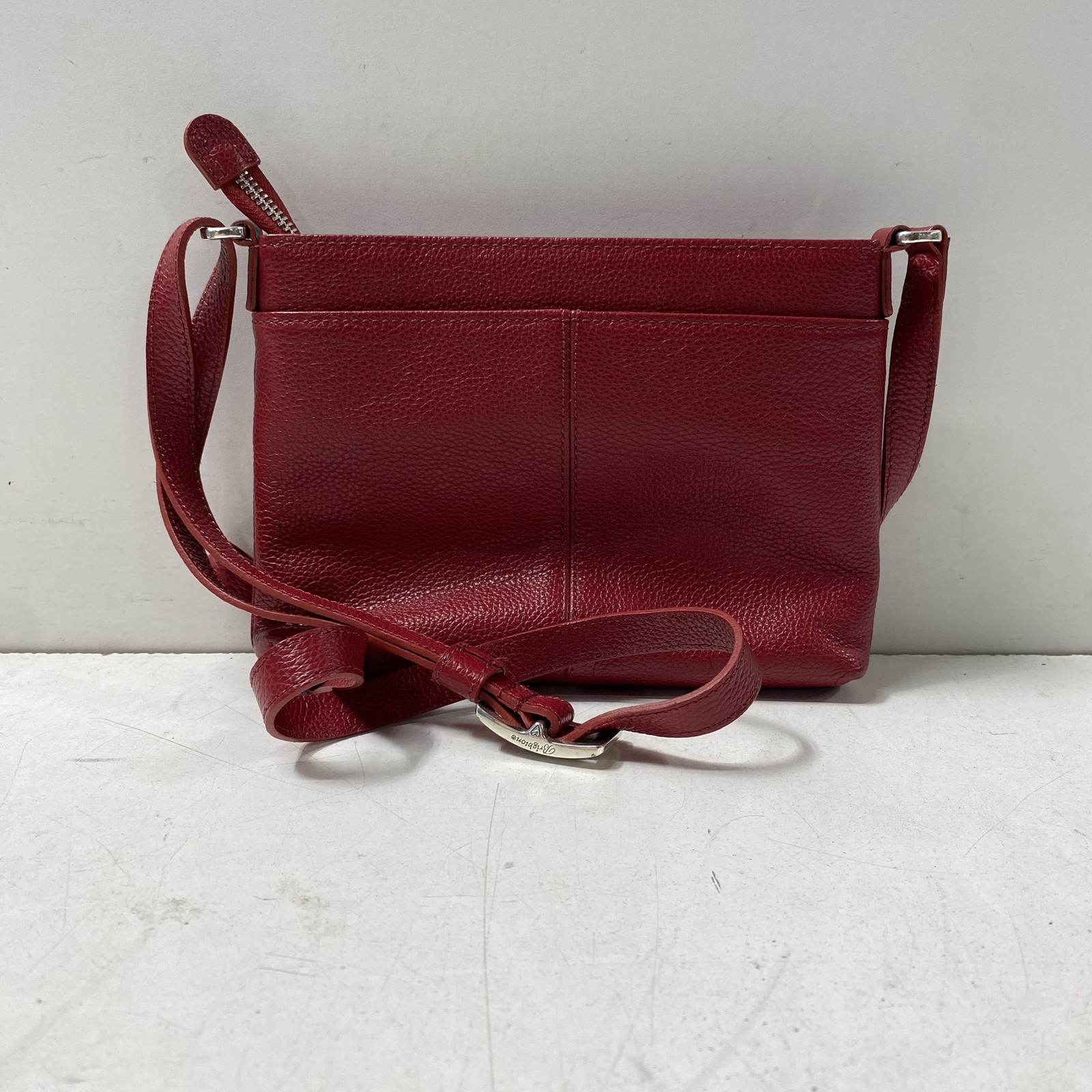 Brighton Red Solid Leather Adjustable Strap Small… - image 3