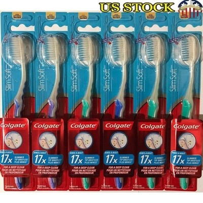 Extra Soft Toothbrush Sensitive Teeth Tongue Cleaner Ergonomic Handle Manual New