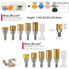 US Fit Nobel Biocare Locator Abutment NP/RP 1-5.0mm Overdenture Male Caps Insert