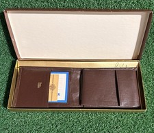 Vintage Prince Gardner Leather Wallet Brown Registrar Bifold New in Original Box