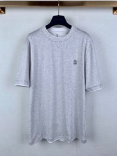 Brunello Cucinelli Men's Faux Two-Piece Layered Short-Sleeve Top   Size M