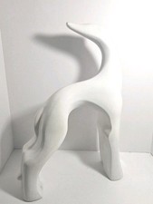 Huge Royal Haeger Dog Sculpture Mid Century White Ceramic Whippet Greyhound 22 Huge Royal Haeger Dog Sculpture Mid Century White Ceramic Whippet Greyhound 22