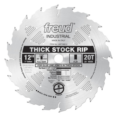 Freud LM71M012 12'' Thick Stock Rip Blade