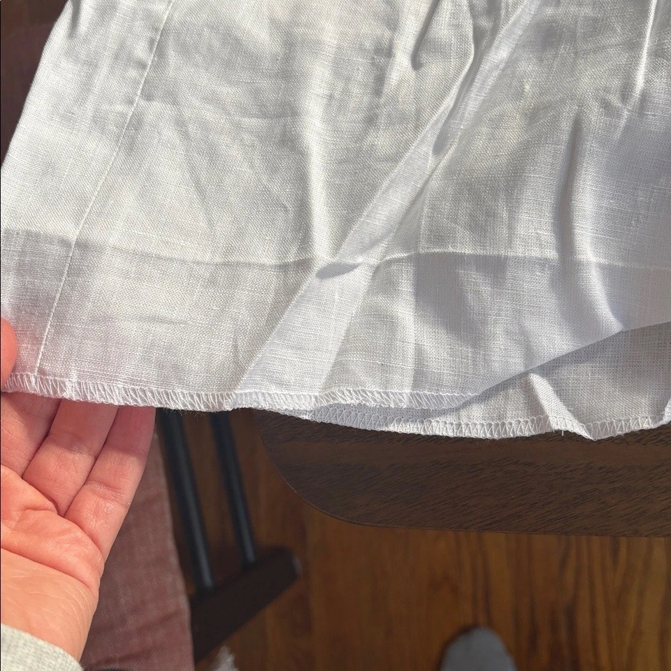 J Crew 6» гавани короткие в льняной белый шорты маленький - Изображение 4 из 4