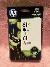 Genuine HP 61XL  61 Ink Cartridge 2-Pack CZ138FN Black Tri-Color Date: 2020