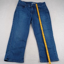 Lee Riders Capri Jeans Womens Size 8M Blue Denim Cotton Straight Leg Mid Rise