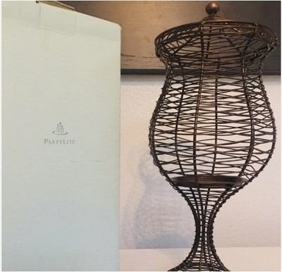 Partylite Vintage Apothecary Bronze Pillar Candle Holder (P90364S)