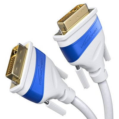 KabelDirekt Dual Link DVI Kabel 5m Ferritkern störungsfrei 2560x1600 60Hz 1080p