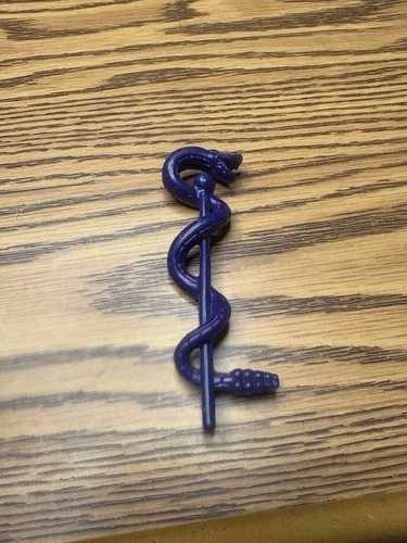 VINTAGE MATTEL HE-MAN MOTU TUNG LASHOR PURPLE SNAKE STAFF TOY FIGURE ACCESSORY