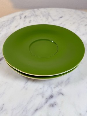 2 Kahla Green  7 inch Saucers