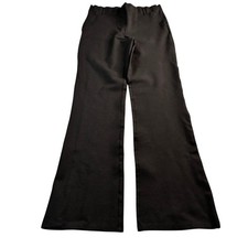 Quince Women's Medium Black Wide Leg Pants Flare Comfort Stretch High Waist