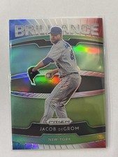 2020 Panini Prizm #B-1 Jacob deGrom Brilliance Carolina Blue Prizm