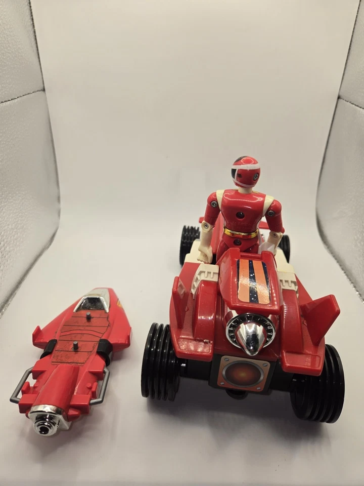 Vehículo Power Rangers In Space Deluxe rojo Galactic Rover Bandai 1997 Foto 3 de 4
