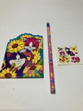 Vintage 90s Lisa Frank Kittens Notepad Pencil And Temporary Tattoos All Unused