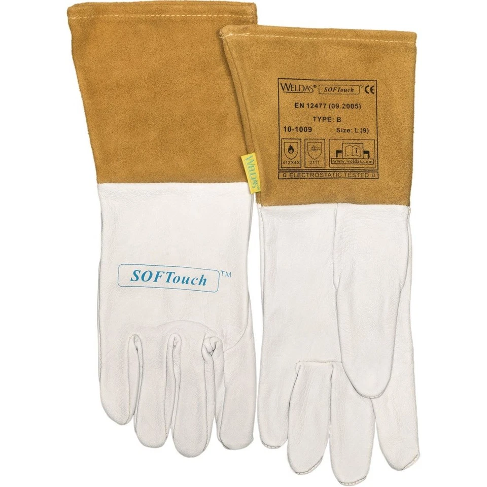 Schweißerhandschuhe EN 388, EN 12477, EN 1149-2 WELDAS Hitzeschutzhandschuhe - Bild 1 von 1