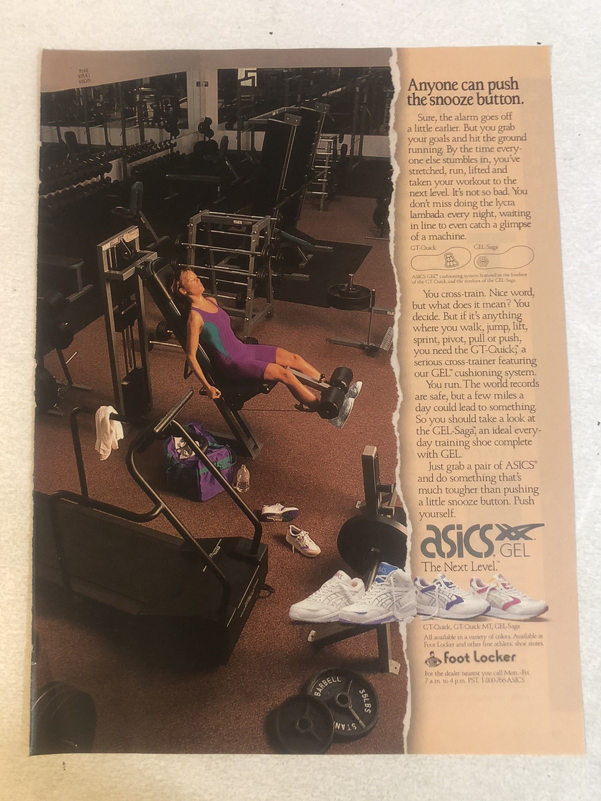 Asics Tennis Shoes 1992 Print Ad Advertisement Advert Vtg pa34 | eBay
