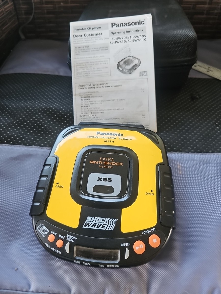 Panasonic Portable CD Player Mash Shock Wave SL-SW405 +