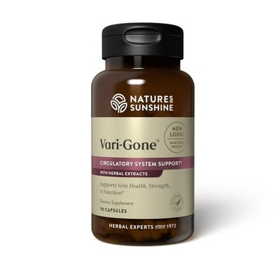 Natures Sunshine Vari-Gone, 90 Capsules, Varicose Vein Supplements with 7