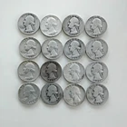Lot Of 16 Washington Quarters 90% Silver