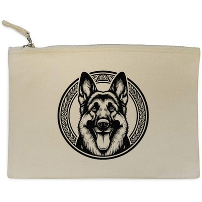 Canvas Clutch / Zubehörkoffer ''Deutscher Schäferhund Portrait'' (CL00044367)