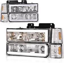 PIT66 LED Headlights Assembly for Chevy C10 C/K 1500 2500 3500 1994-1998 | Fits