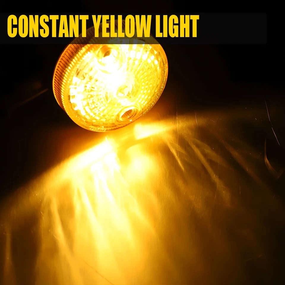 4PCS AMBER TURN SIGNAL INDICATOR LIGHTS CHROME UNIVERSAL 10MM THREAD MOTORCYCLE - Image 4 of 4