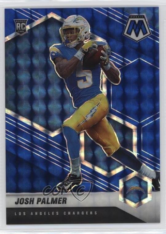 2021 Panini Mosaic Rookies Blue Prizm 96/99 Josh Palmer #329 Rookie RC 0c3