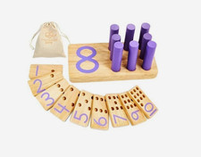 Counting Peg Board  Montessori Math And Numbers For Kids  Wooden Math Manipula