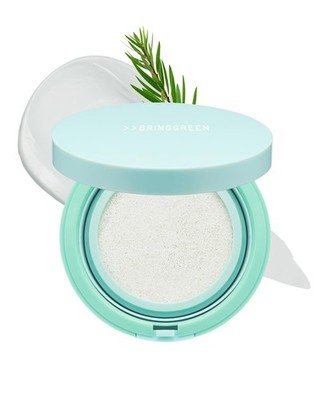 BRING GREEN Tea Tree CICA Facial Sun Cushion SPF 50+ 0.51 Fl Oz (Pack of 1) 